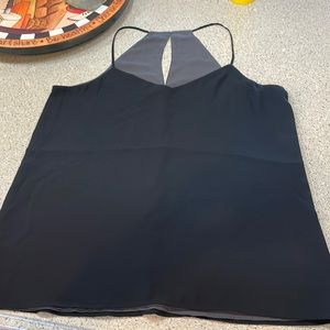 Express Barcelona black/grey reversible spaghetti strap tank